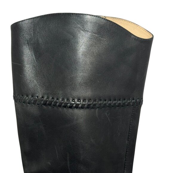 Jack Rogers Adaline Knee High Leather Riding Boot Black New Size 7.5 NEW $298 - Picture 8 of 9